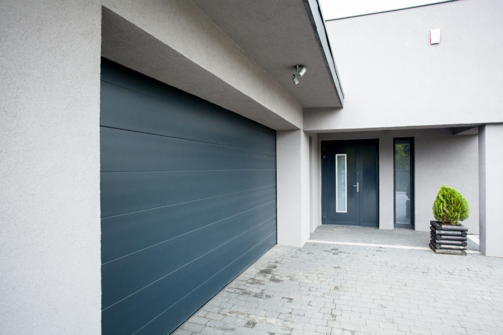 Horizontal view of house with the garage